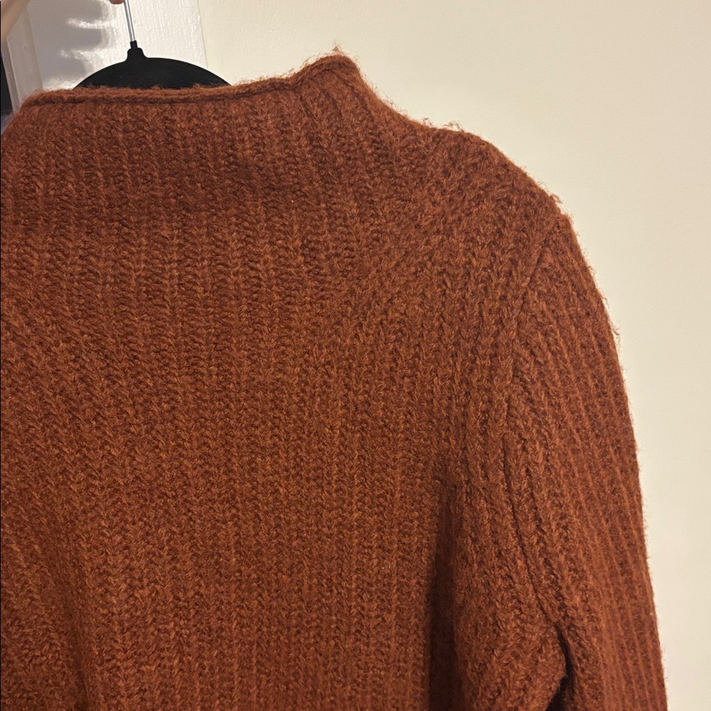 Madewell Rust Cowl Neck Sweater